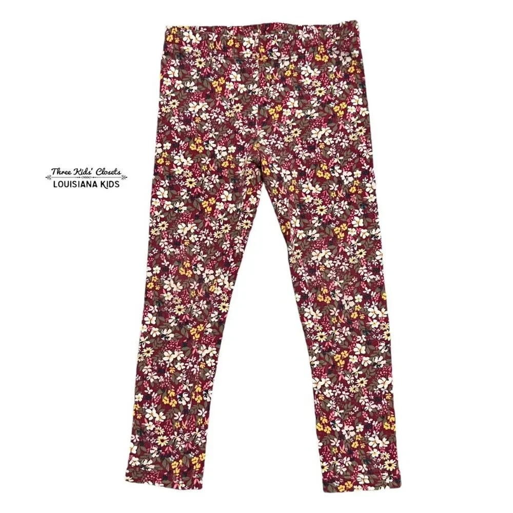 Carter's 4T Red Floral Leggings